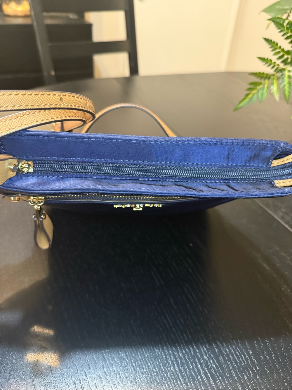 Michael Kors Navy/Tan Crossbody - Picture 7 of 9